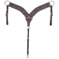 Circle Y Saddlery 3in Contoured Tapered Walnut Floral Breast Collar 1043-22-S1