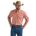 WRANGLER MENS SIENNA PLAID LONG SLEEVE BUTTON SHIRT 112352719