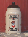 Dog Treat jar, western cj-dg