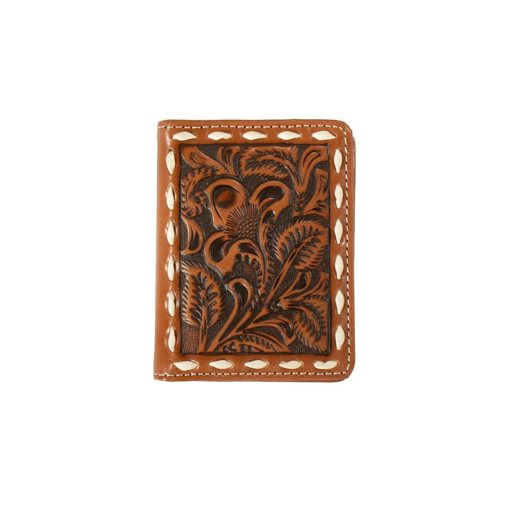 Men's Tooled Floral Bifold Wallet N500045308