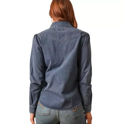Women's Kimes Ranch Frankie Denim Snap Long Sleeve Shirt
