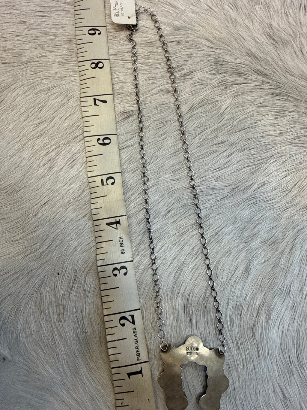 Kingman Turquoise Naja Necklace 002393