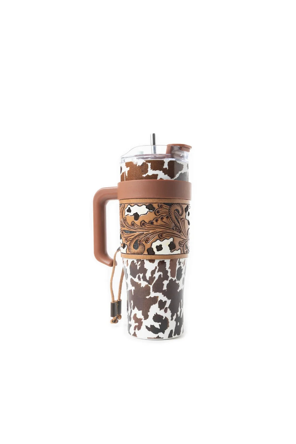 Wide Wyoming Tumbler In Brown And White S-12053
