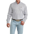Cinch Men's White Stripe Long Sleeve Shirt MTW1106107
