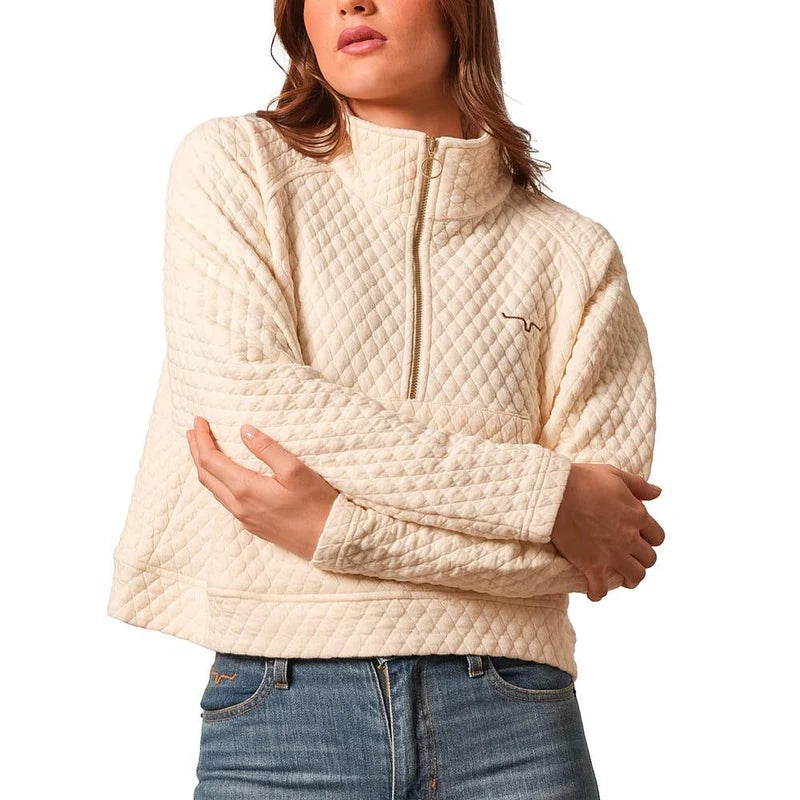 KIMES RANCH WOMEN'S NATURAL RITA 1/4 ZIP PULLOVER