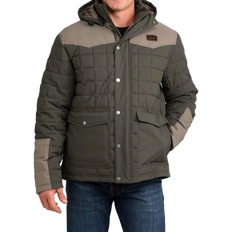 CINCH MEN'S GREEN QUILTED BARN COAT MWJ1951001