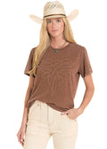 Rock and Roll Cowgirl Women's Boot Stitch Tee Shirt BW21T08797