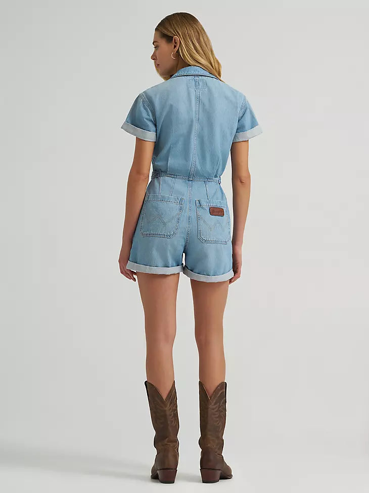 112379510 Women's Denim Snap Utility Romper