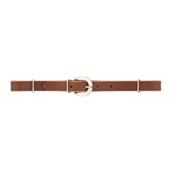 Straight Bridle Leather Curb Strap, Rich Brown 30-1360