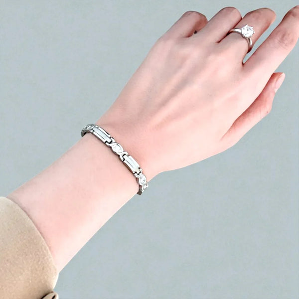 LADIES EXECUTIVE SILVER GEM BRACELET 30365