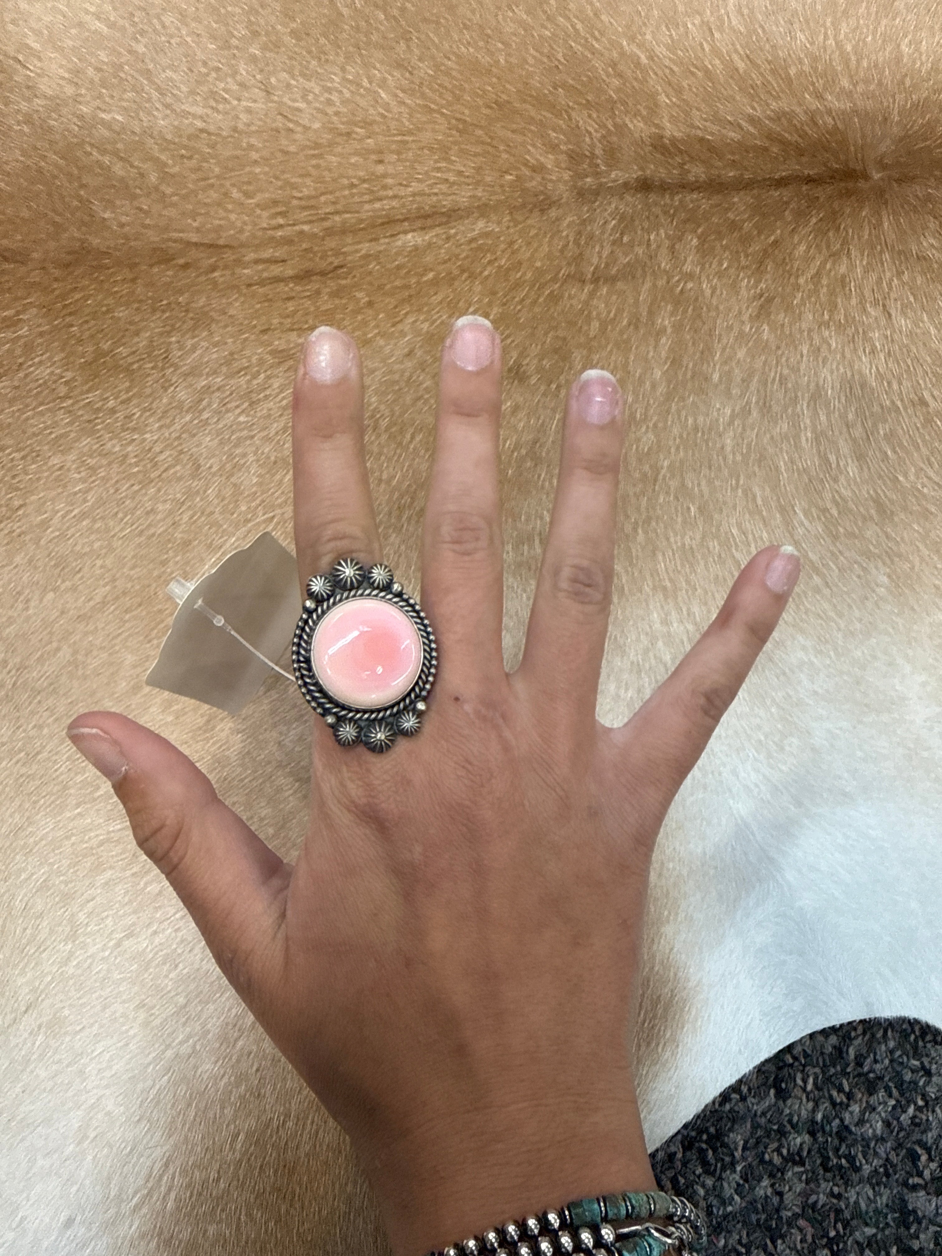 Pink Conch Ring 9