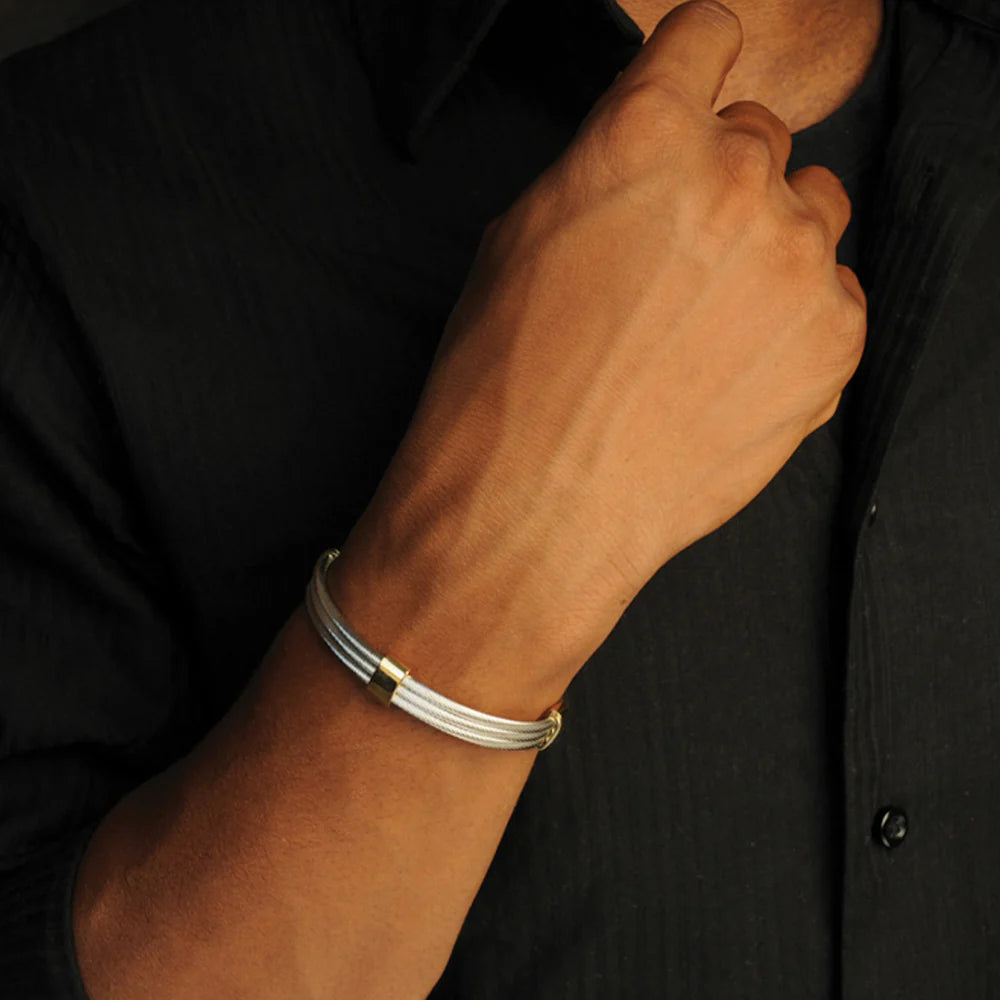 TRIO CABLE STAINLESS/GOLD 36370