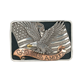 Nocona Men's Rectangle God Bless America Belt Buckle 37913