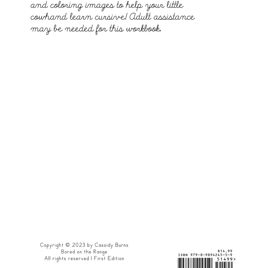 Rodeo: Cursive Handwriting Workbook