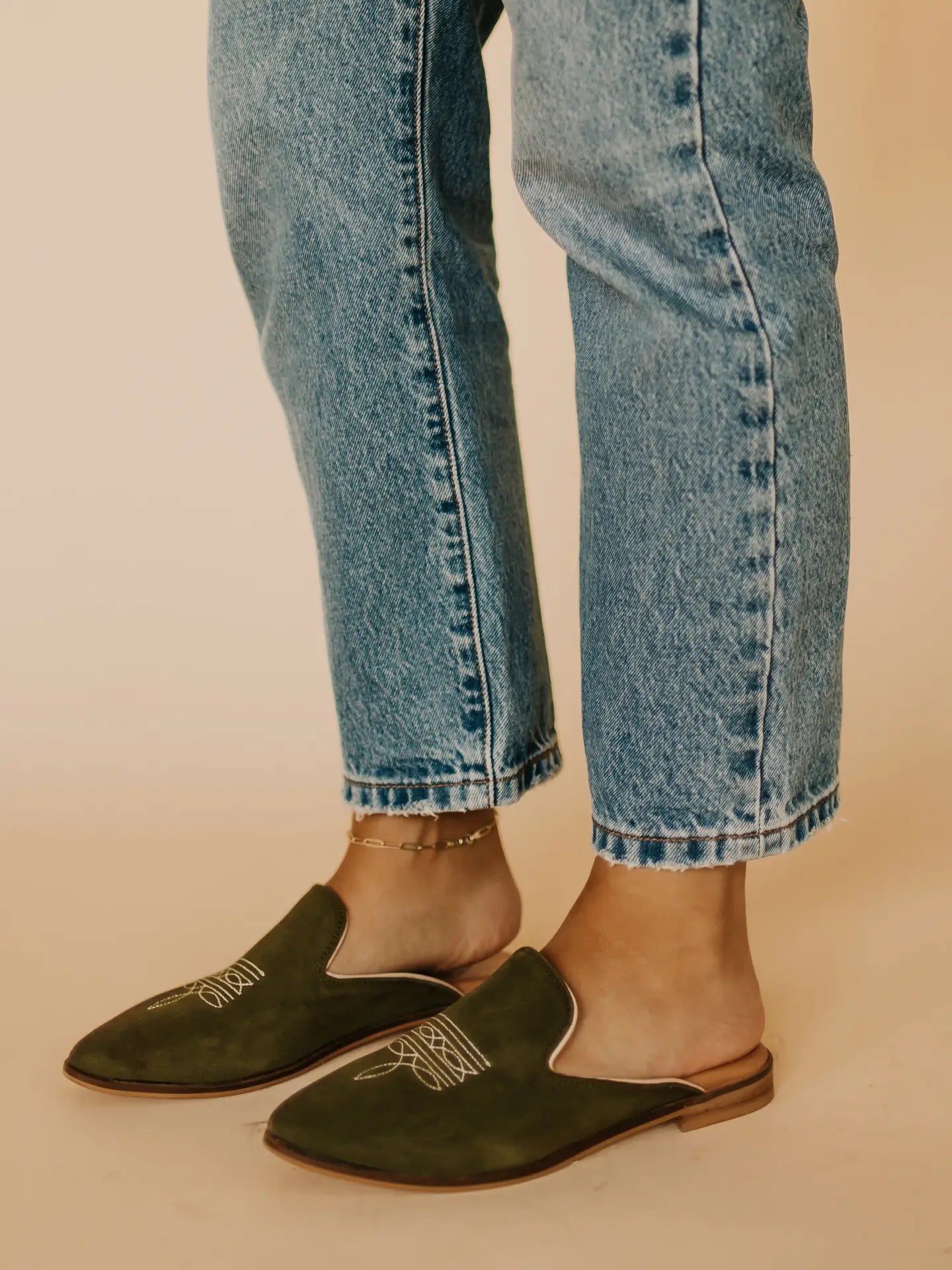 Adaire Mule Olive Green