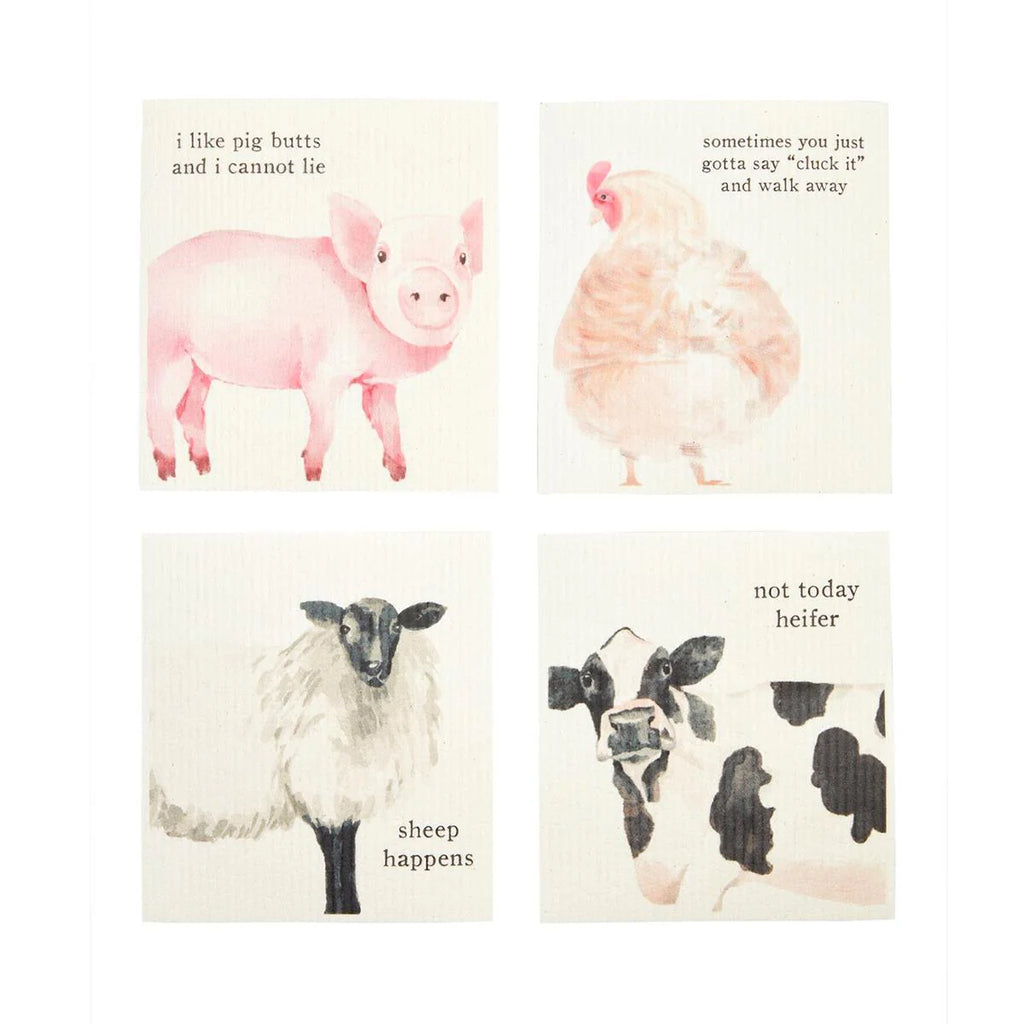FARM ANIMAL SWEDISH DISH CLOTHS 42170055