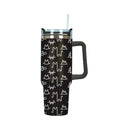 Black Brand Tumbler with Handle TMBLR004