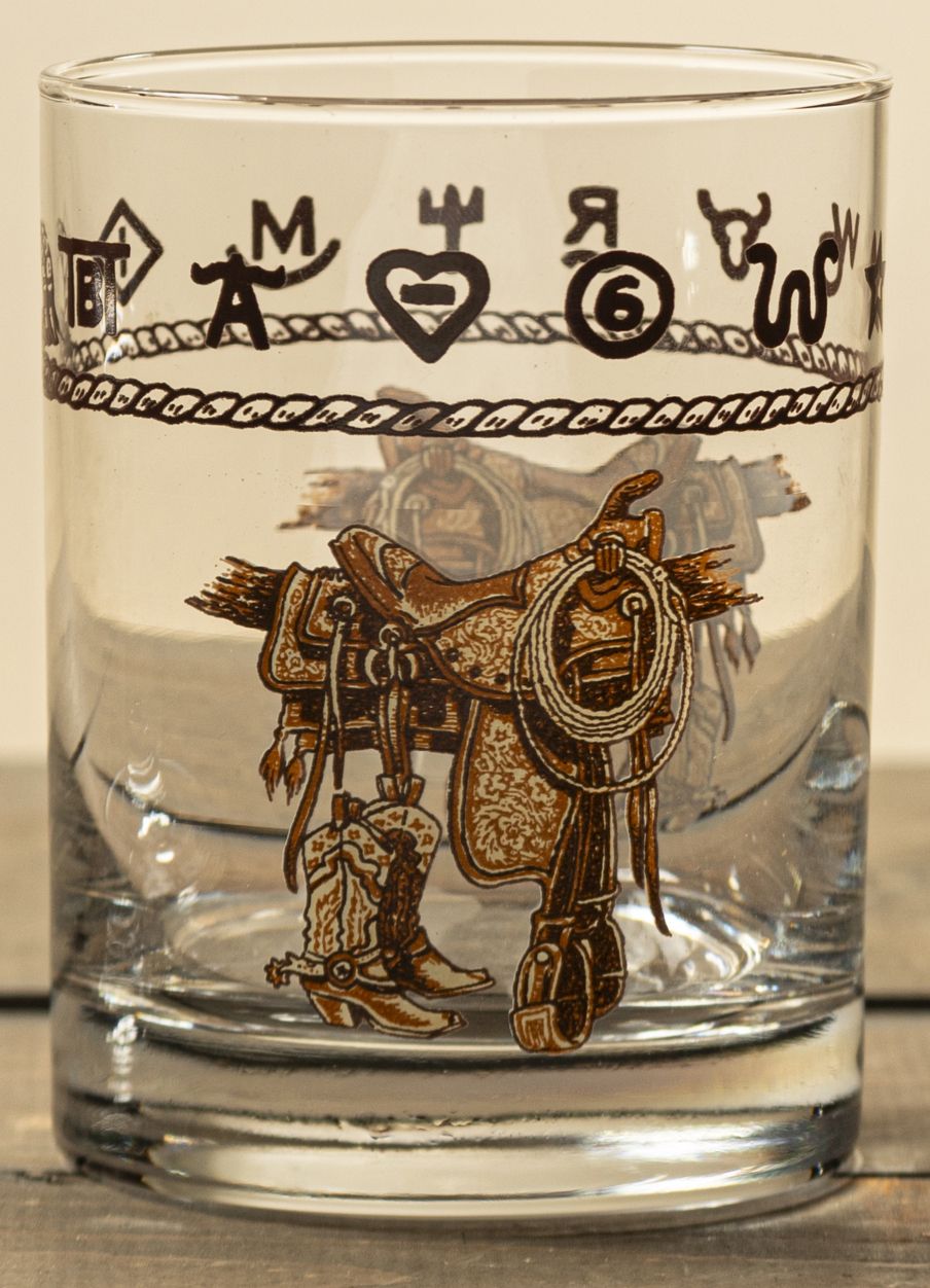 Boots & saddle glass set of 4, 354