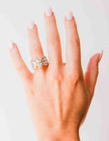 Kelly Herd Horseshoe Marquise Ring - Sterling Silver 4B