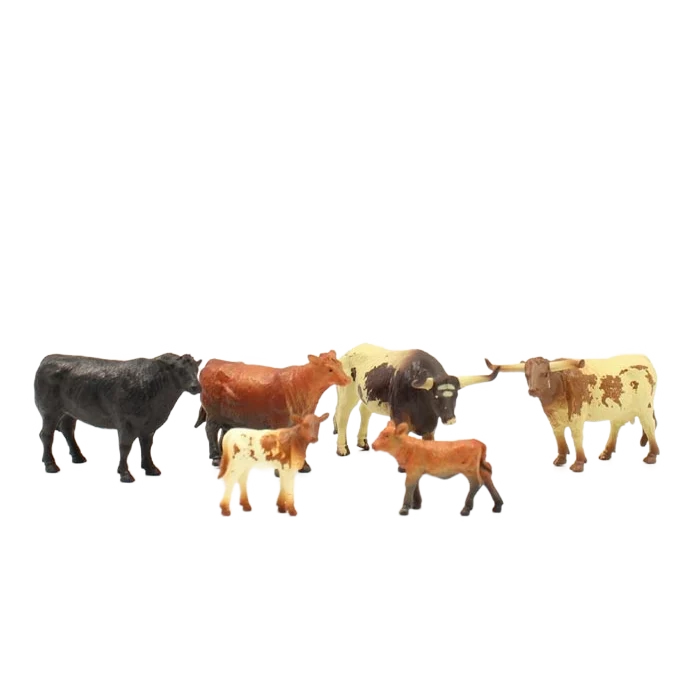 M&F Bigtime Barnyard Cow Figurines Set of 6 50650