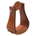 Sloped Wooden Roper Stirrup with Leather 30-3131