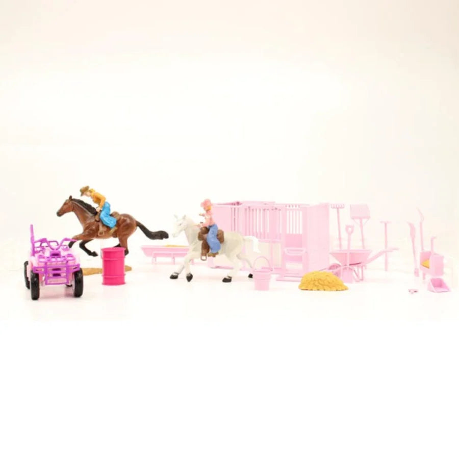 M&F® Children's Big Time Rodeo Purple Western Toy Playset 50820