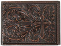 Nocona Western Wallet Mens Bifold Scroll Cross Medium Brown N5417344