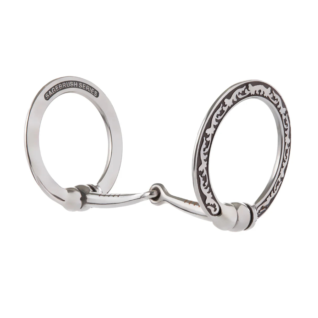 Floral Engraving with Black Accents, 5" Snaffle Mouth 25-6020
