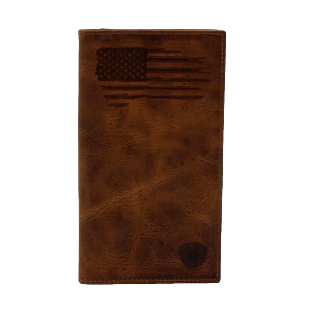 Ariat® Men's Brown USA Flag Leather Rodeo Style Wallet A3545802