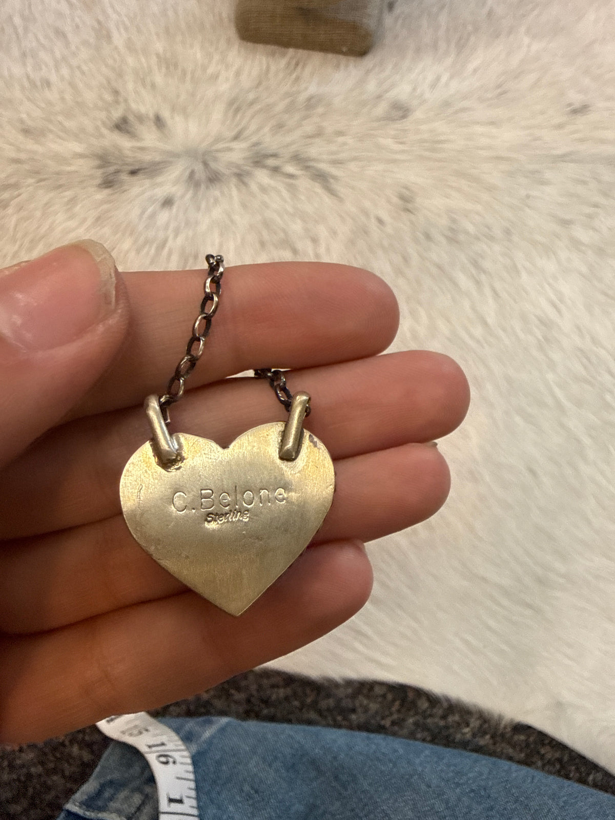 Turquoise Heart Necklace 002390
