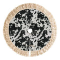 Black Cowhide Christmas Tree Skirt TRESKT003