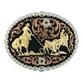 60969 Tri Color Team Roper Attitude Belt Buckle