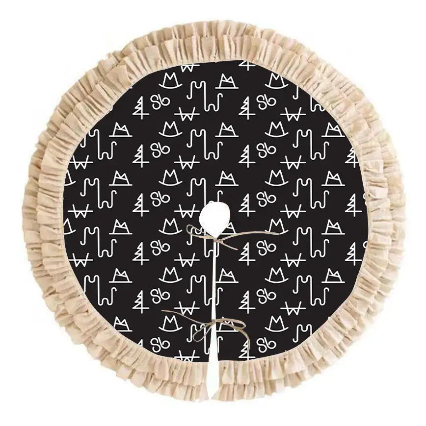Black Brand Christmas Tree Skirt TRESKT004