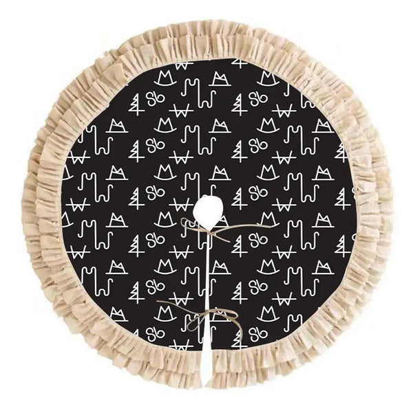 Black Brand Christmas Tree Skirt TRESKT004