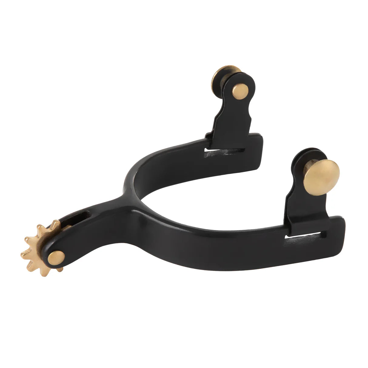 Youth Spurs with Plain 1/2" Band, 1-3/8" Shank, 10-Point Rowel 25-7981