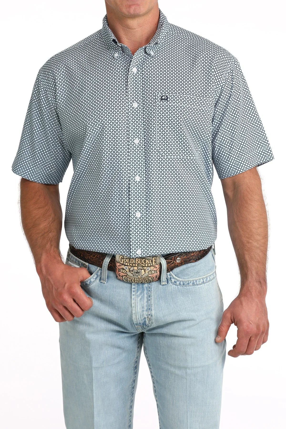CINCH MTW1704171 Men's S/S Arenaflex Light Blue