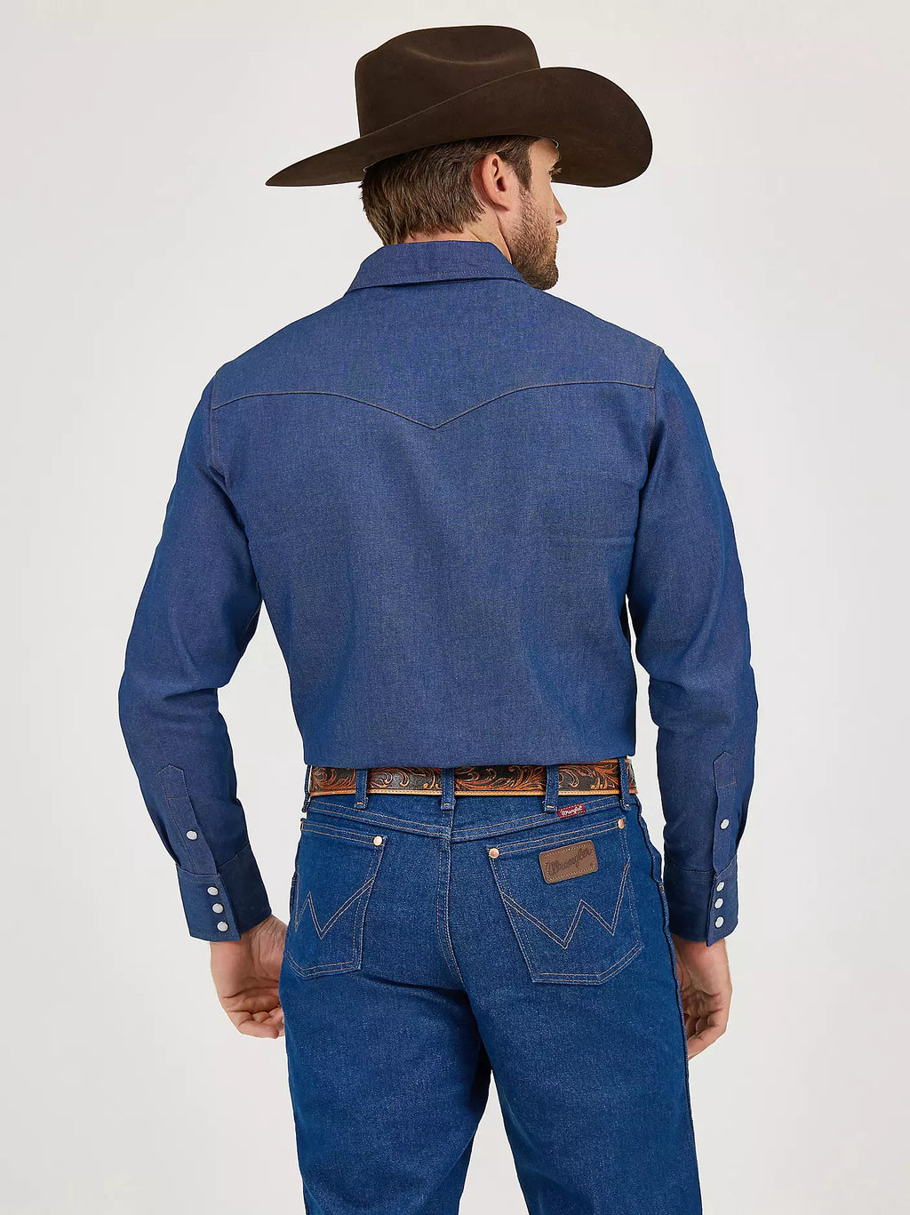 COWBOY CUT® RIGID DENIM LONG SLEEVE WESTERN WORK SHIRT 70137MW