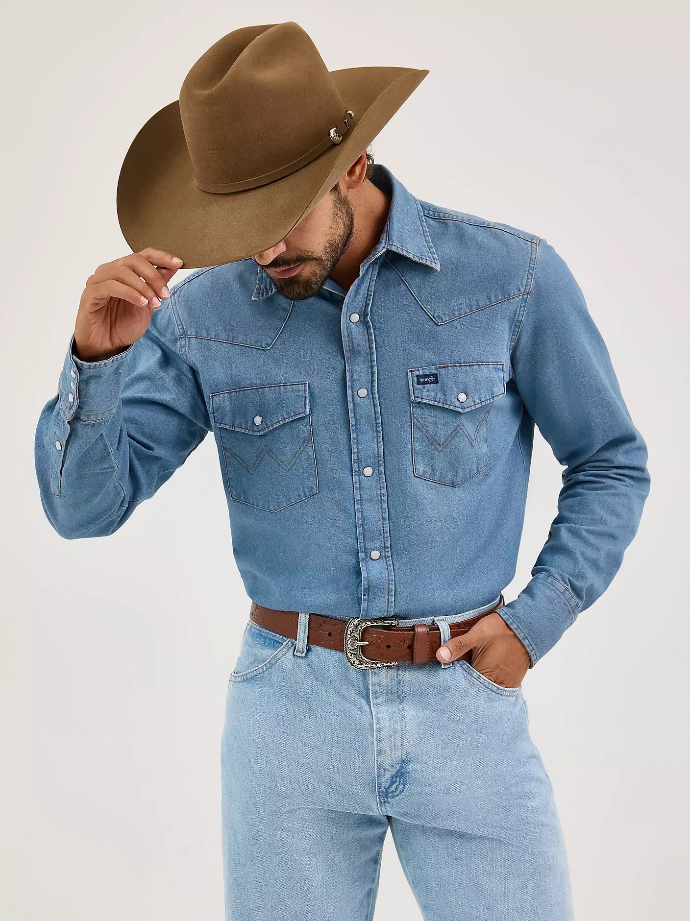 COWBOY CUT® LONG SLEEVE WESTERN SNAP DENIM WORKSHIRT 70127SW