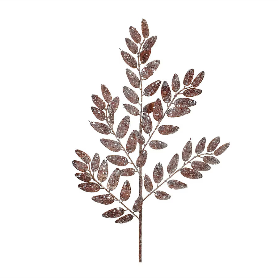 Melrose Glittered Leaf Spray 90994