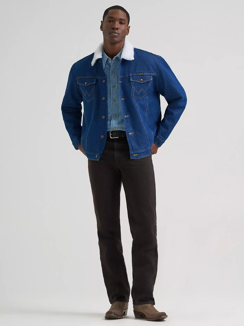 WRANGLER® WESTERN SHERPA LINED DENIM JACKET 74255PW