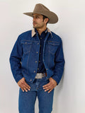 MEN'S WRANGLER® BLANKET LINED CORDUROY COLLAR DENIM JACKET 74260PW