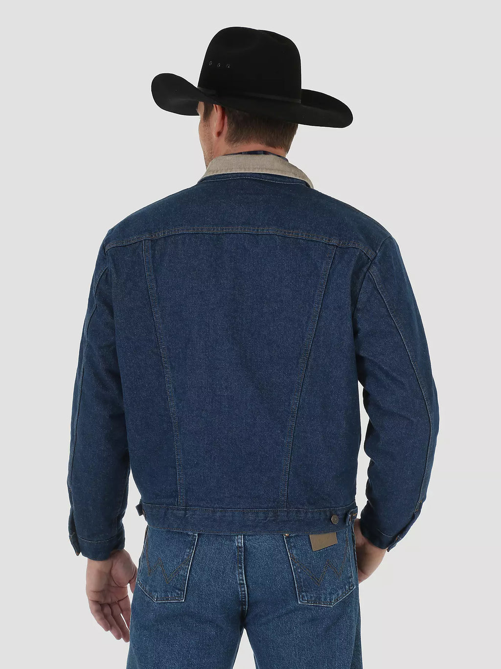 MEN'S WRANGLER® BLANKET LINED CORDUROY COLLAR DENIM JACKET 74270PW