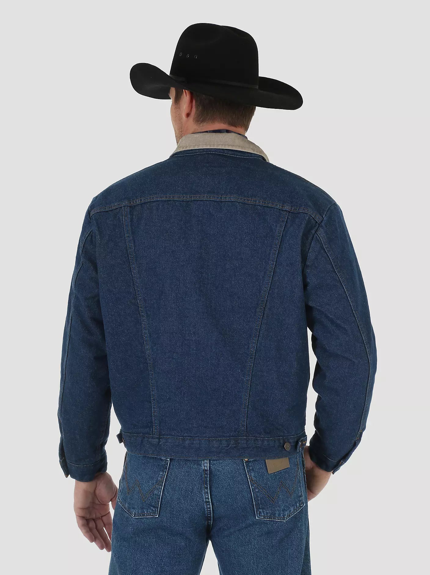 MEN'S WRANGLER® BLANKET LINED CORDUROY COLLAR DENIM JACKET 74270PW