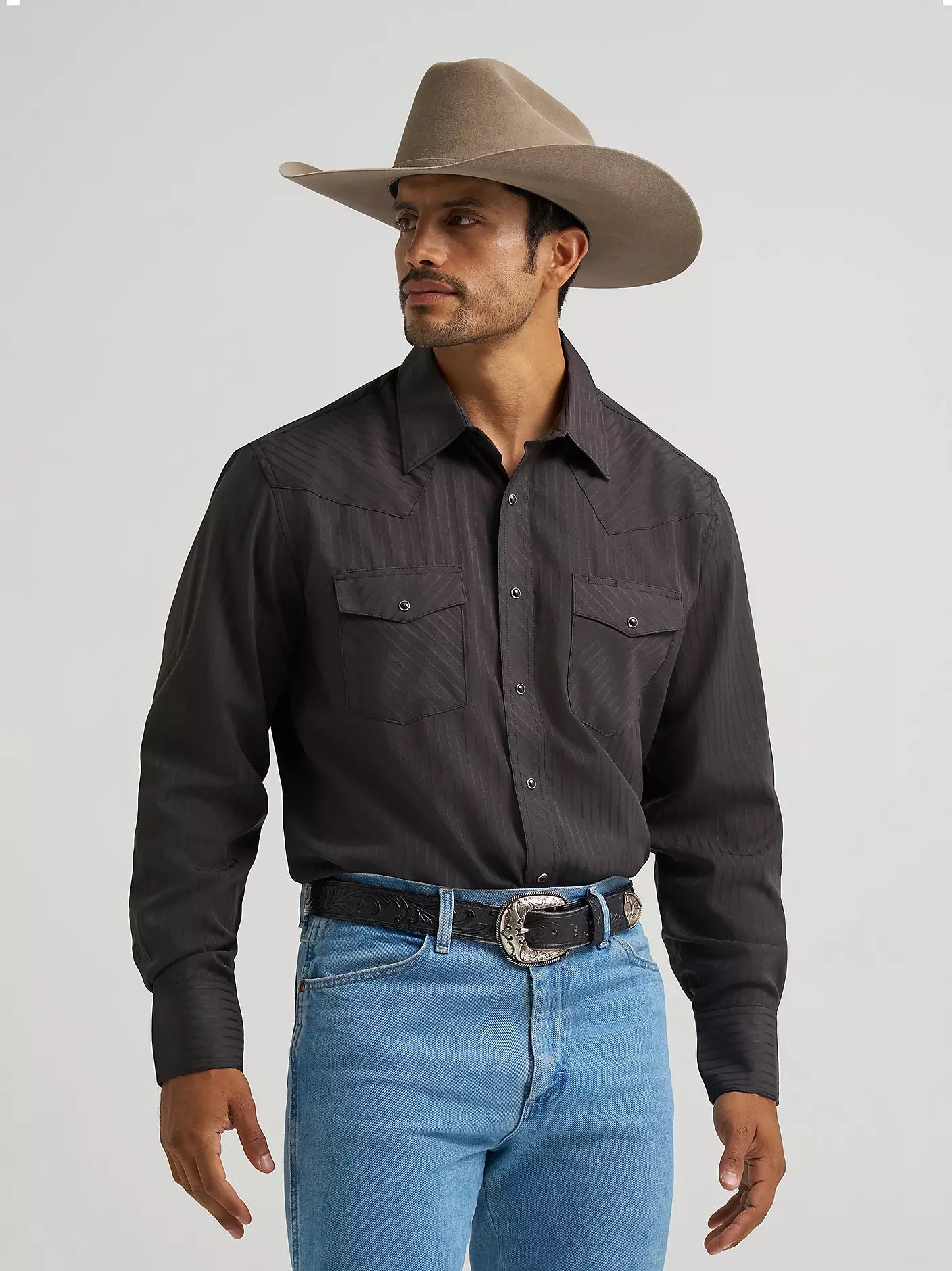 WRANGLER® WESTERN LONG SLEEVE WESTERN SNAP 75214BK