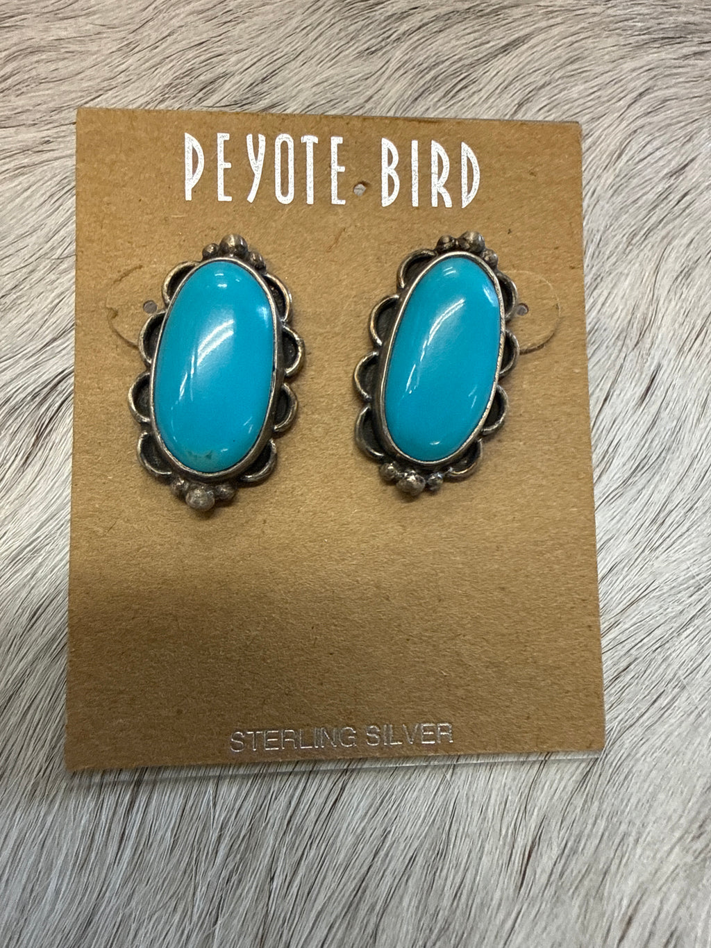 Turquoise Oval Earrings 101129
