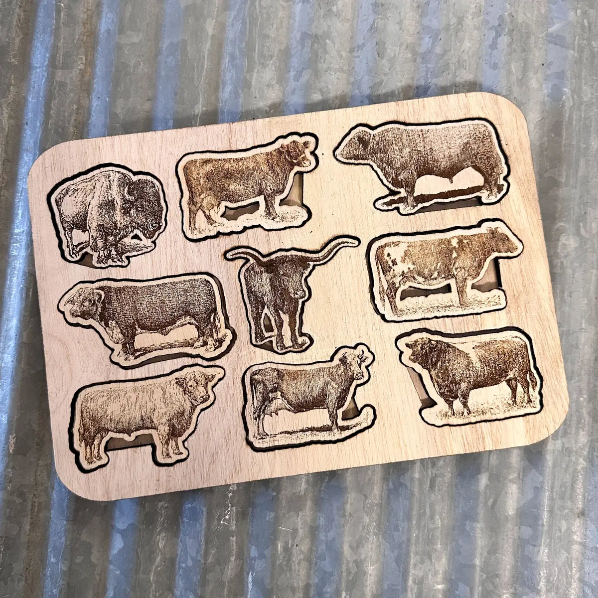 Western Kids Cow Puzzle