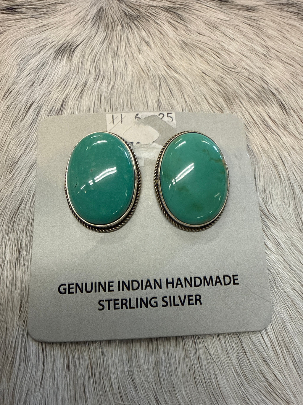 Big Turquoise Studs 095389