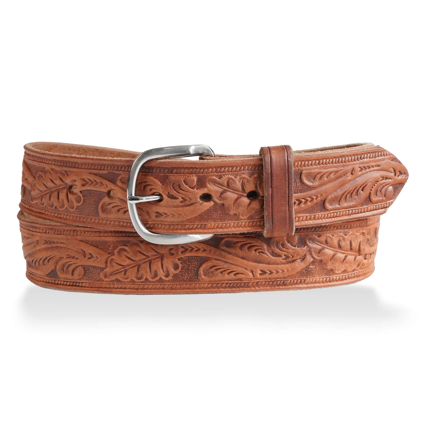 MEN'S GINGERICH CLASSIC TOOLED LEATHER BELT - 8614-37
