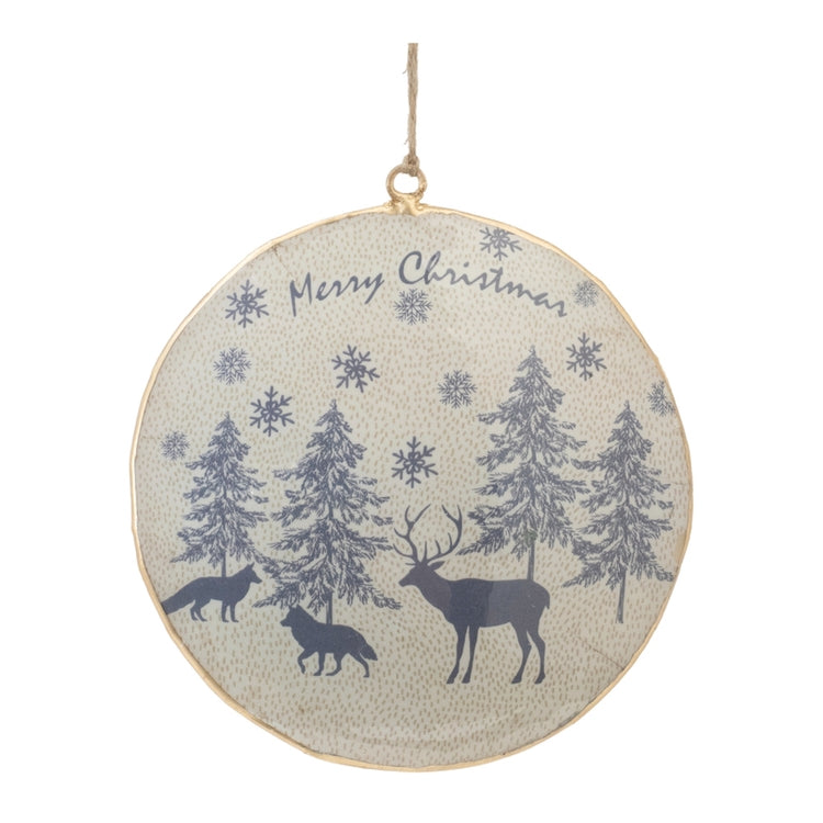 Melrose Metal Woodland Animal Christmas Ornament 90478