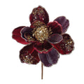 Burgundy Magnolia Stems - Velvet Flower Decor 91283